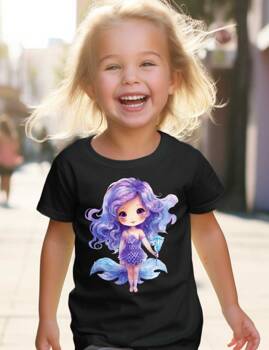 ARIELKA SYRENKA #1. Koszulka bawełniana dla dziewczynki dziecięca rozmiar od 92 do 122 cm