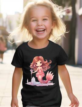 ARIELKA SYRENKA #2. Koszulka bawełniana dla dziewczynki dziecięca rozmiar od 92 do 122 cm