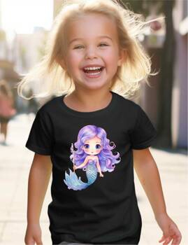 ARIELKA SYRENKA #3. Koszulka bawełniana dla dziewczynki dziecięca rozmiar od 92 do 122 cm