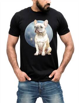 BULDOG FRANCUSKI ODZIEŻ Z TWOIM PSEM PUPILEM #4. Koszulka bawełniana męska z nadrukiem t-shirt