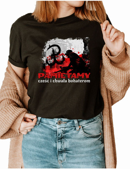 CZEŚĆ CHWAŁA BOHATEROM  Koszulka bawełniana damska z nadrukiem t-shirt 
