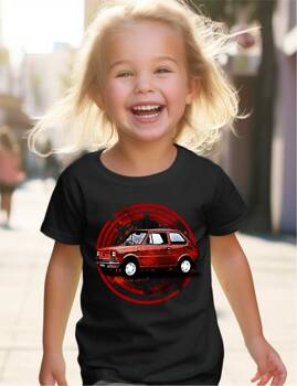 FIAT 126p. Koszulka bawełniana dla dziewczynki dziecięca rozmiar od 92 do 122 cm