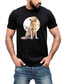 GOLDEN RETRIEVER ODZIEŻ Z TWOIM PSEM PUPILEM #4. Koszulka bawełniana męska z nadrukiem t-shirt