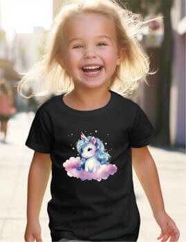 JEDNOROŻEC. Koszulka bawełniana dla dziewczynki dziecięca rozmiar od 92 do 122 cm Żółwik