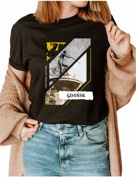 MIASTO POLSKI GDAŃSK Koszulka bawełniana damska z nadrukiem t-shirt 