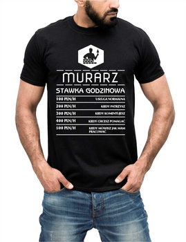 MURARZ. POPULARNE ZAWODY. DO PRACY DLA MURARZA. Koszulka bawełniana męska z nadrukiem t-shirt