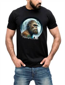 Wielka Stopa Bigfoot Big Foot Sasquatch #1. Koszulka bawełniana męska z nadrukiem t-shirt