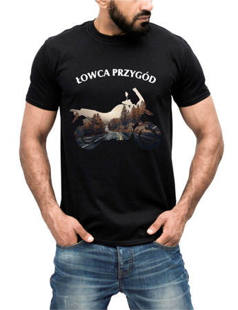 Koszulka męska bawełniana t-shirt ŁOWCA PRZYGÓD