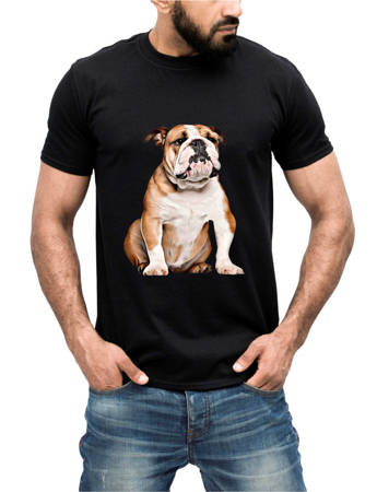 Koszulka męska bawełniana t-shirt PIES BULDOG #5
