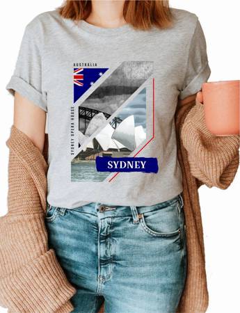 MIASTA ŚWIATA SYDNEY OPERA HOUSE Koszulka bawełniana damska z nadrukiem t-shirt 