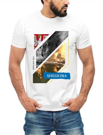 MIASTO POLSKI KOPALNIA SOLI WIELICZKA Koszulka bawełniana męska z nadrukiem bawełniana t-shirt