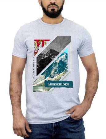 MIASTO POLSKI MORSKIE OKO Koszulka bawełniana męska z nadrukiem bawełniana t-shirt