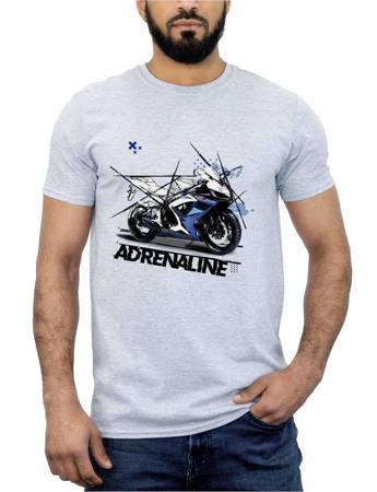 MOTOCYKL ADRENALINA Koszulka bawełniana męska z nadrukiem t-shirt