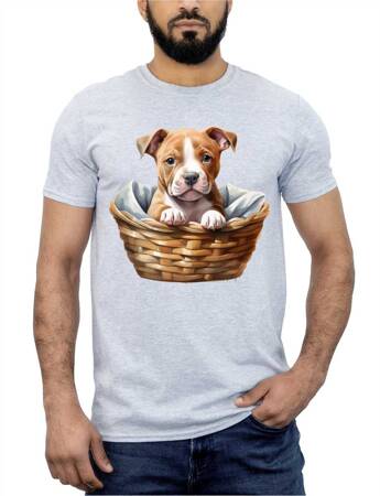 PITBULL ODZIEŻ Z TWOIM PSEM PUPILEM #2. Koszulka bawełniana męska z nadrukiem t-shirt