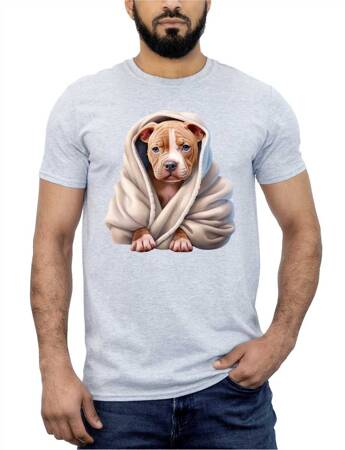 PITBULL ODZIEŻ Z TWOIM PSEM PUPILEM #3. Koszulka bawełniana męska z nadrukiem t-shirt