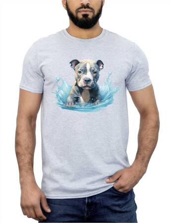 PITBULL ODZIEŻ Z TWOIM PSEM PUPILEM #5. Koszulka bawełniana męska z nadrukiem t-shirt