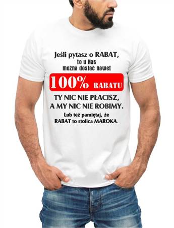 RABAT TO STOLICA MAROKA. Koszulka bawełniana męska z nadrukiem t-shirt