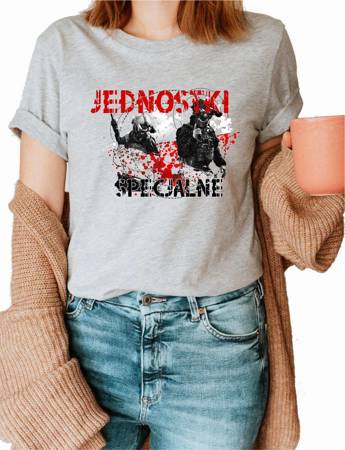 WOJSKO POLSKIE JEDNOSTKI SPECJALNE Koszulka bawełniana damska z nadrukiem t-shirt 