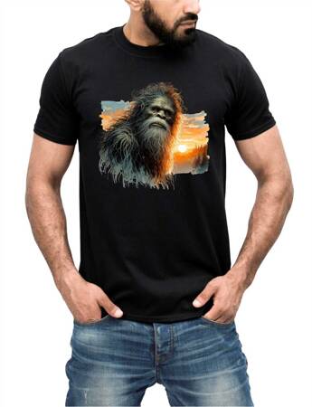 Wielka Stopa Bigfoot Big Foot Sasquatch #4. Koszulka bawełniana męska z nadrukiem t-shirt