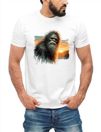 Wielka Stopa Bigfoot Big Foot Sasquatch #4. Koszulka bawełniana męska z nadrukiem t-shirt