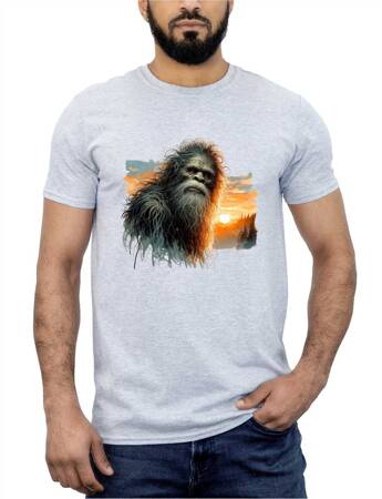 Wielka Stopa Bigfoot Big Foot Sasquatch #4. Koszulka bawełniana męska z nadrukiem t-shirt