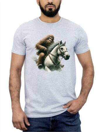 Wielka Stopa Bigfoot Big Foot Sasquatch #6. Koszulka bawełniana męska z nadrukiem t-shirt