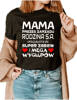 MAMA PREZES ZARZĄDU RODZINA S.A. SPECJALISTA OD ZABAW Koszulka damska bawełniana z nadrukiem t-shirt