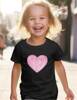 SERCE SERDUSZKO RÓŻOWE MIŁOŚĆ PRZYJAŹŃ. Koszulka bawełniana dla dziewczynki dziecięca rozmiar od 92 do 122 cm